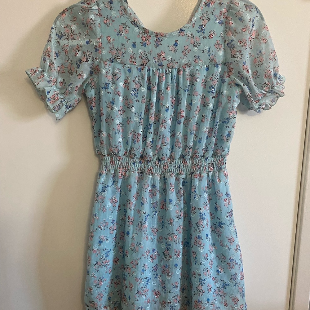 Floral Blue Kids Dress